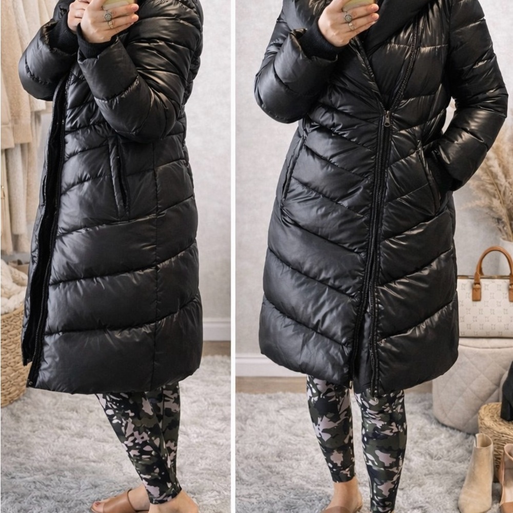Black Puffer Coat: